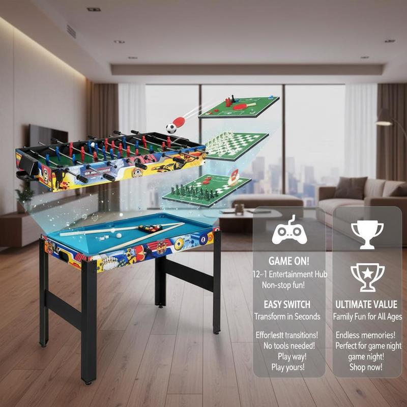 12-in-1 Combo Game Table Set w – обзор и цена Air Hockey Table