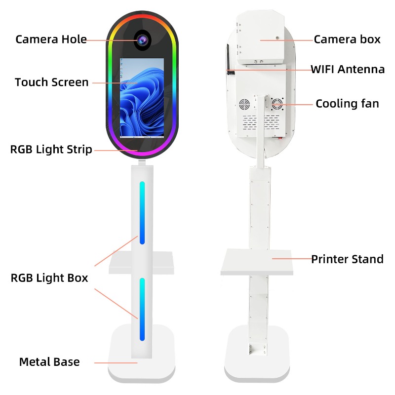 Portable Oval Photobooth Touch – обзор и цена Photo Booth Machine